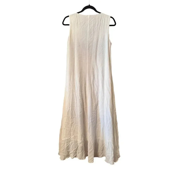 Chico's 100% Cotton 00/S Embroidered Maxi Sundress hi/low resort vacation cruise - Picture 3 of 10